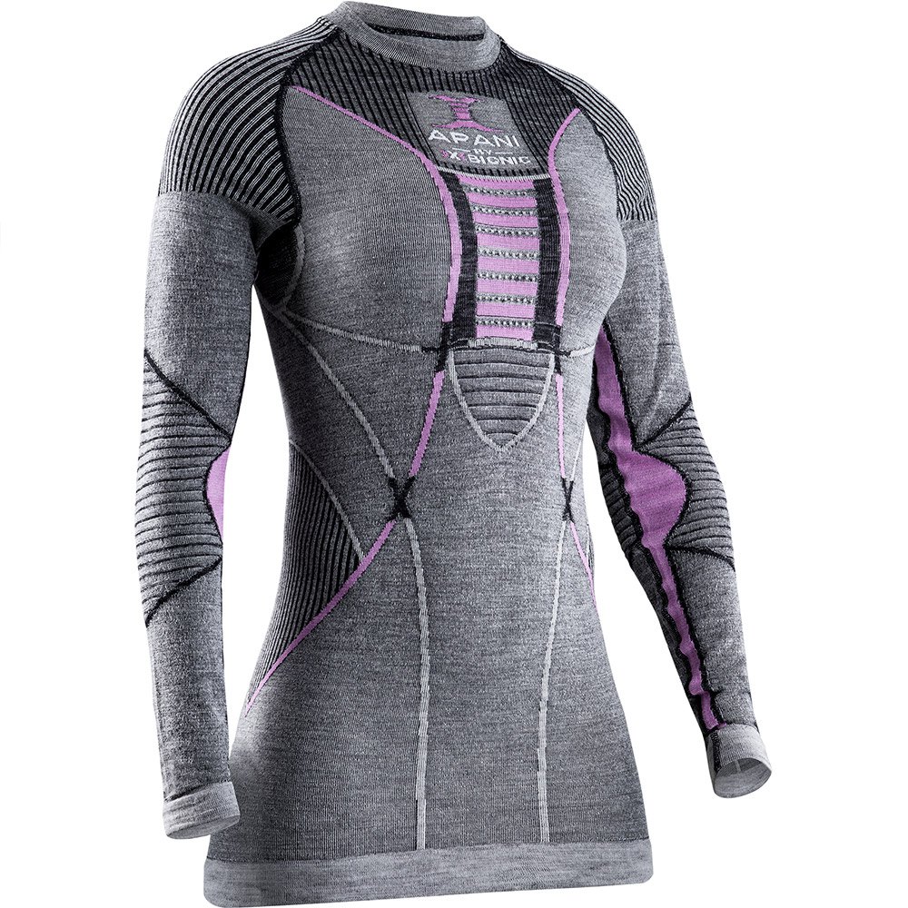 X-Bionic - Maglia intima X-Bionic Apani Merino manica lunga grigio rosa  donna – TuttoSport Mazzucchi